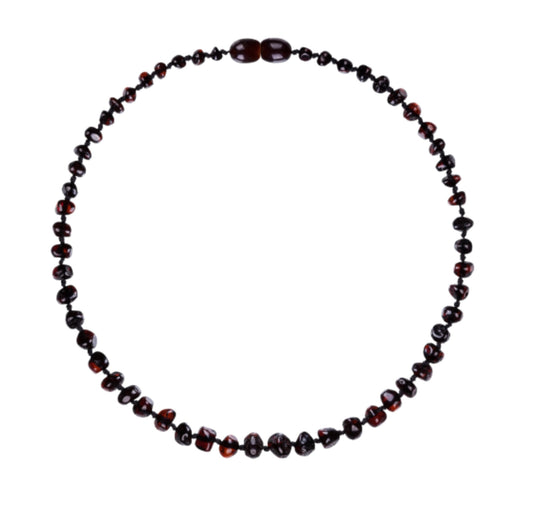 Collar de Ámbar Bebé color Cherry (32 cm aprox)