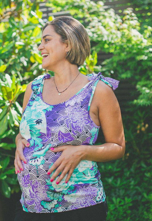 Polera Maternal Y Lactancia Lisa Calipso talla M