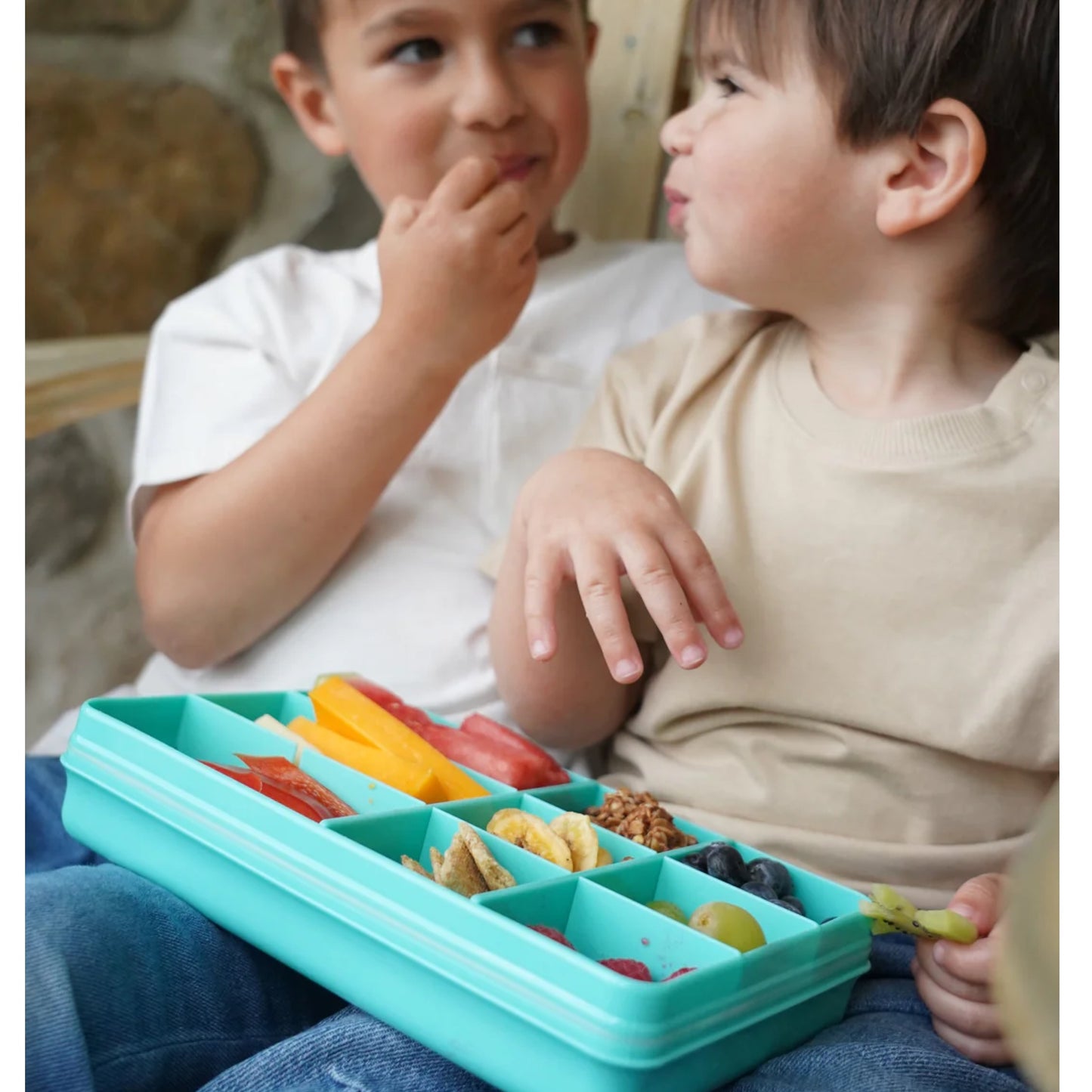 Caja contenedora para snacks celeste - Melii