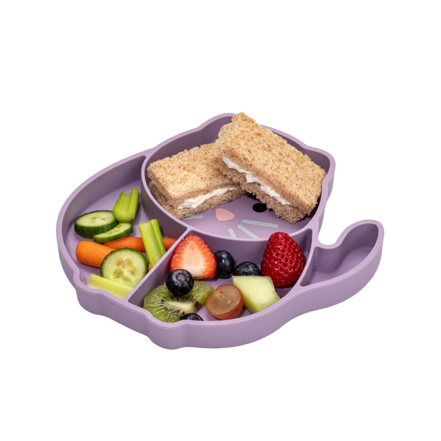 Plato de silicona con succión, diseño gato - Melii