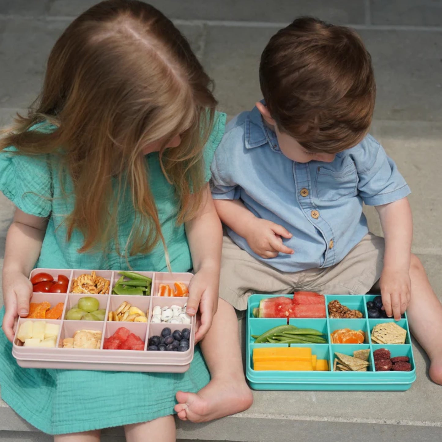 Caja contenedora para snacks rosada - Melii