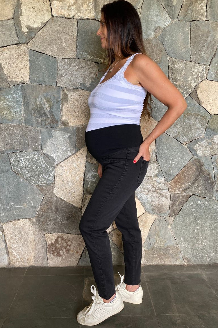 Jeans Maternal Pitillo Negro Madremia talla S