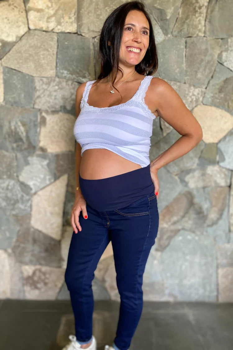 Jeans Maternal Pitillo Raw Madremia talla S