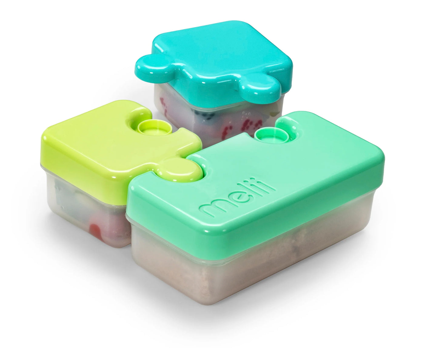 Contenedor diseño puzzle verde - Melii