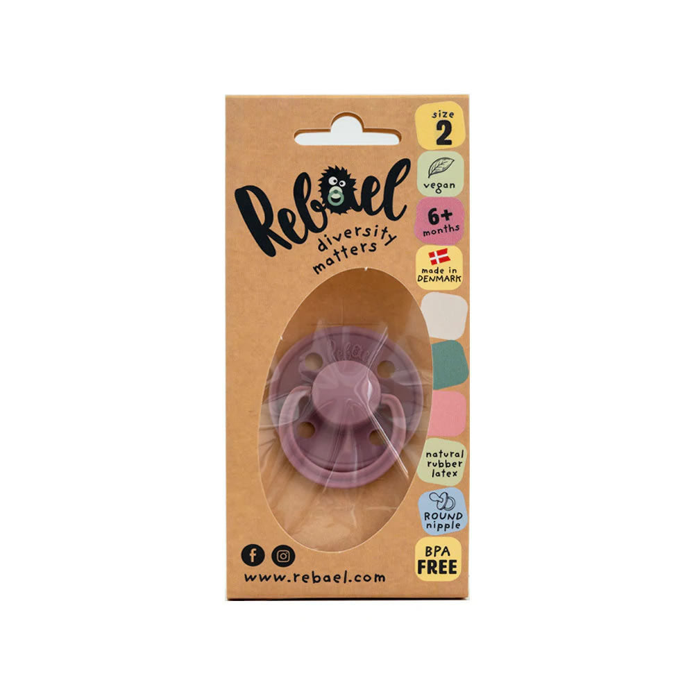 Chupete de Caucho Rebael - Plum