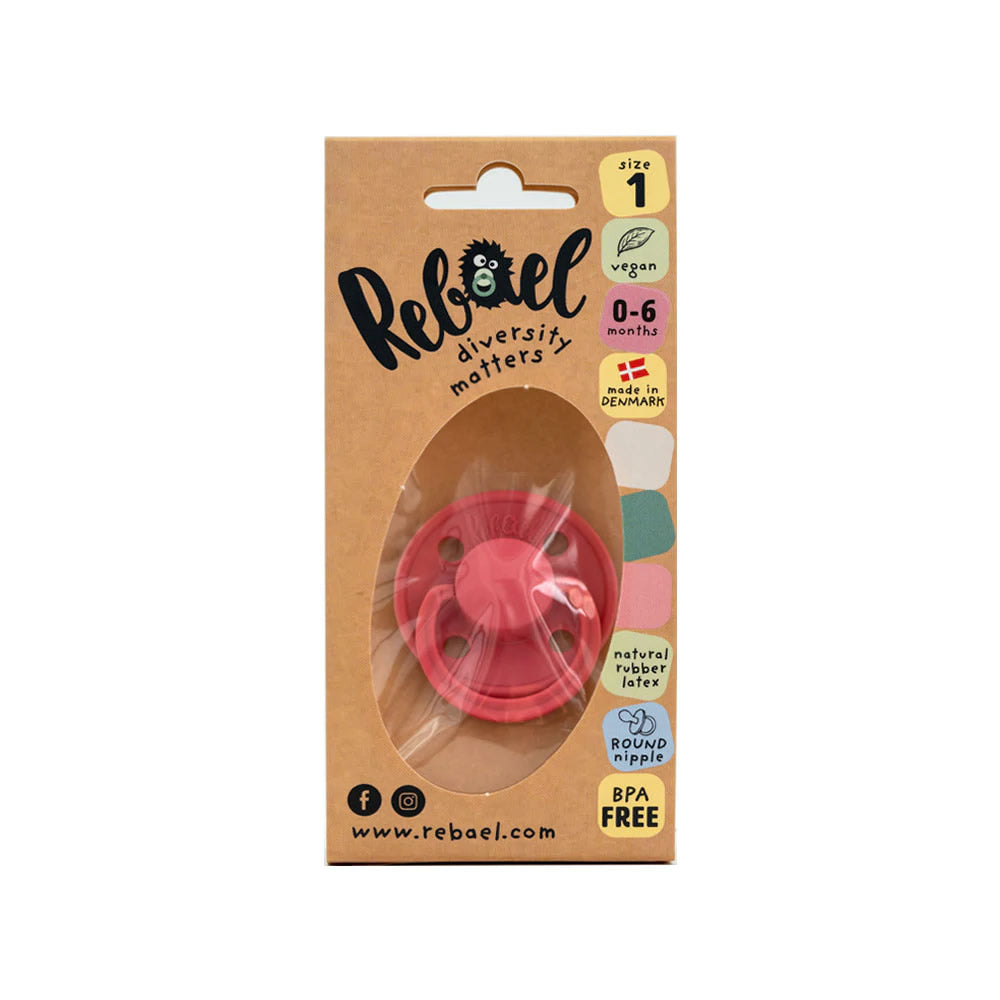 Chupete de Caucho Rebael - Salmon