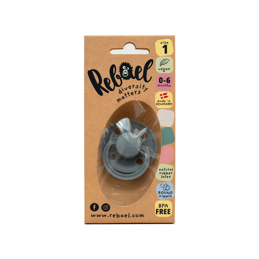 Chupete de Caucho Rebael - Pewter