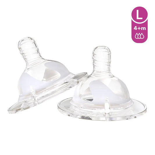 Pack 2 tetinas de silicona anticólico flujo normal +4M - Twistshake