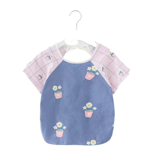 Babero impermeable en el centro (2-4 años) flores