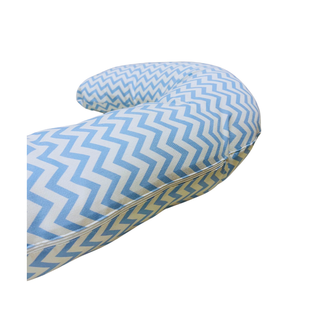 Cojín Maternal Zig Zag celeste