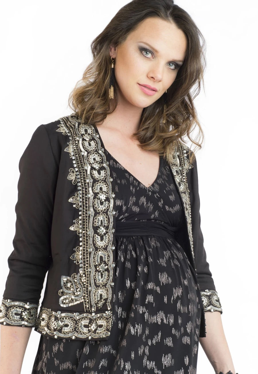 Vestido de Fiesta Maternal Mia Estampado Plata Madremia talla S/M