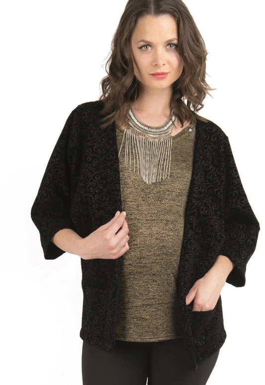 Tapado Nicole Rocco Negro Madremia Talla S