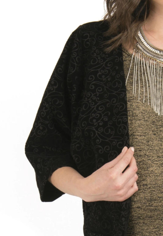 Tapado Nicole Rocco Negro Madremia Talla S