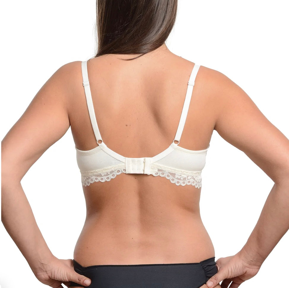 Sostén Lactancia encaje peto Blanco - talla L -Supermom