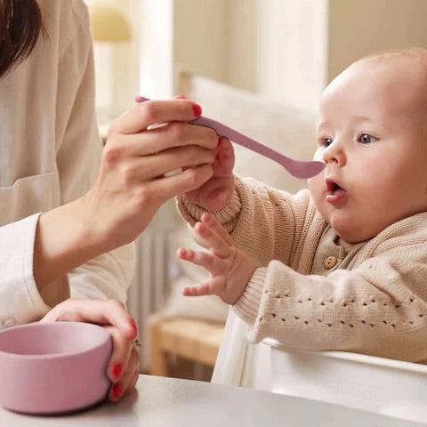 Pack de dos cucharas de silicona Everyday Baby color Gris