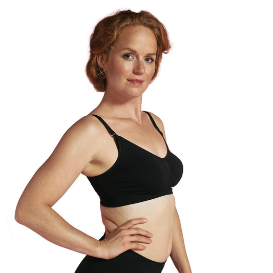 Sostén lactancia sin costura negro solo talla S - Carriwell