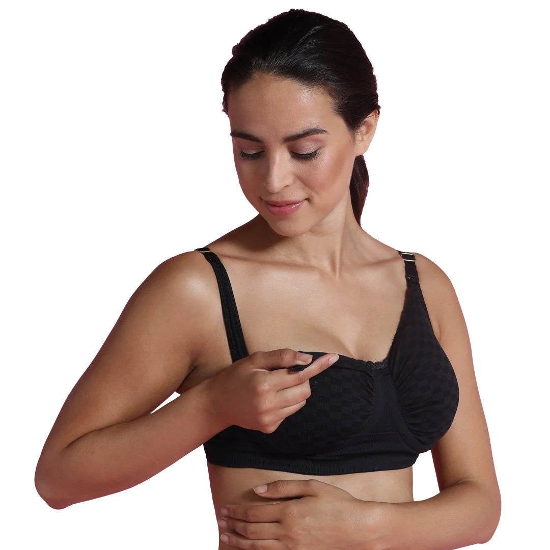 Sostén lactancia "Carri - Gel" negro talla M - Carriwell
