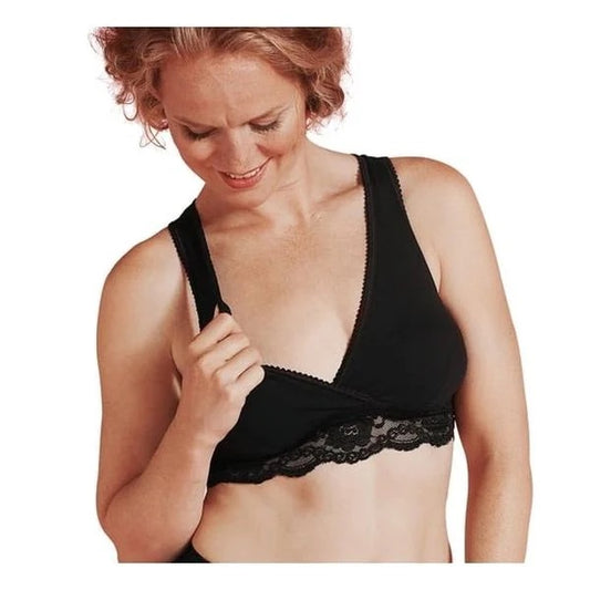 Sostén lactancia Nocturno cruzado negro - Carriwell