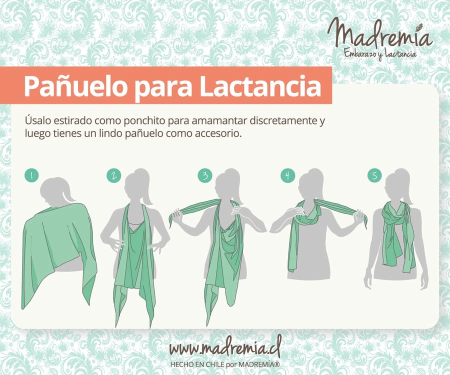 Pañuelo de lactancia Animal Azul