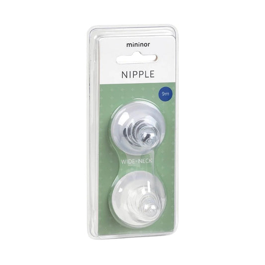 Repuestos tetinas boca ancha 2 unidades 9 meses - Mininor