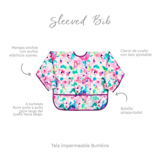 Babero Sleeved Bid (6 A 24 meses) Acuarela - Bumkins