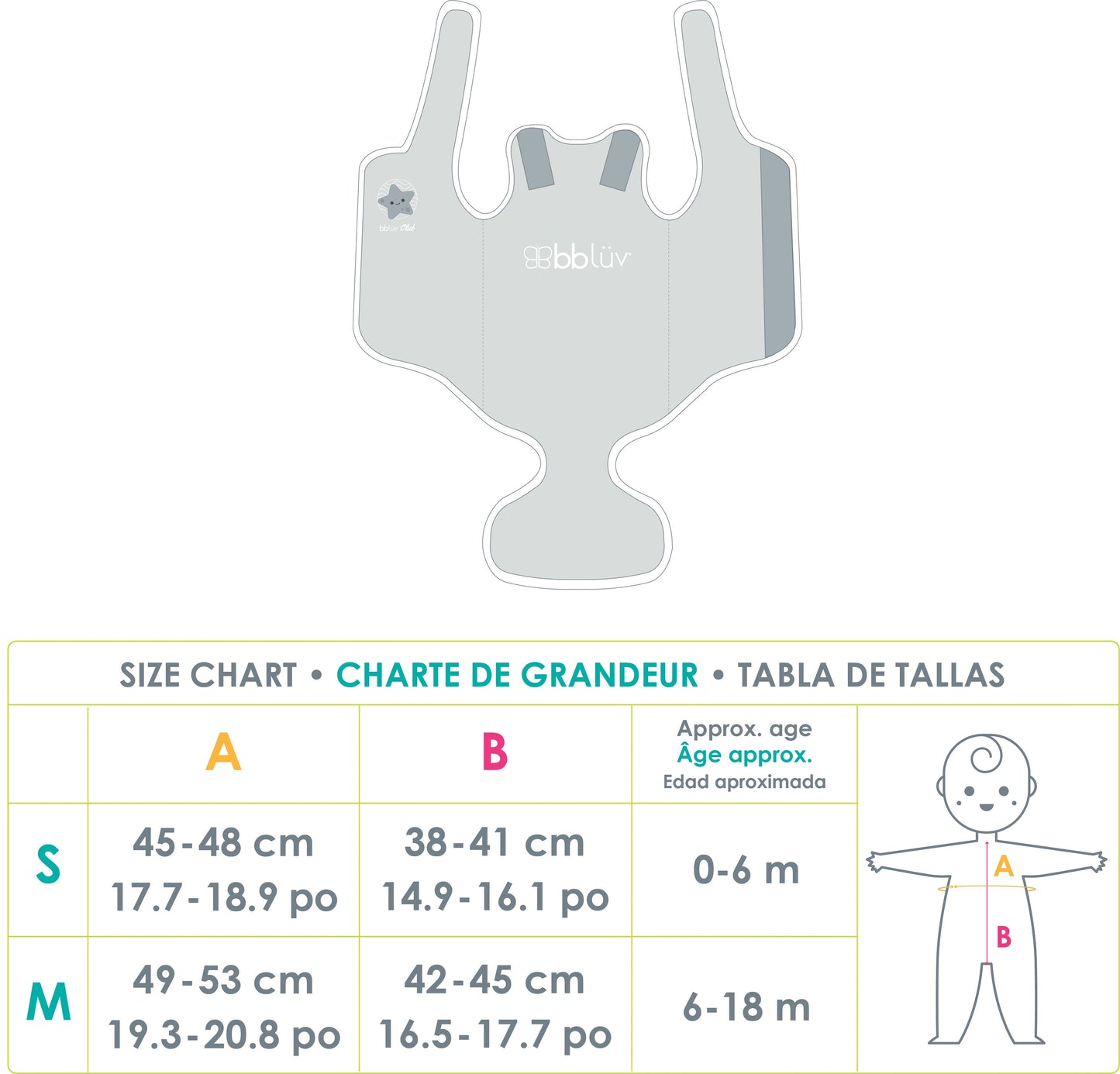 Traje de agua Wräp talla S (0-6 meses) - Bblüv