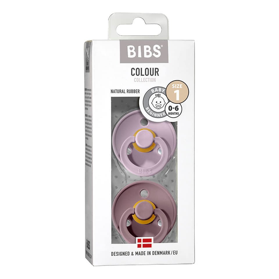 Chupete Bibs Pack X2 Dusky Lilac / Heather talla 1 (0-6 meses)