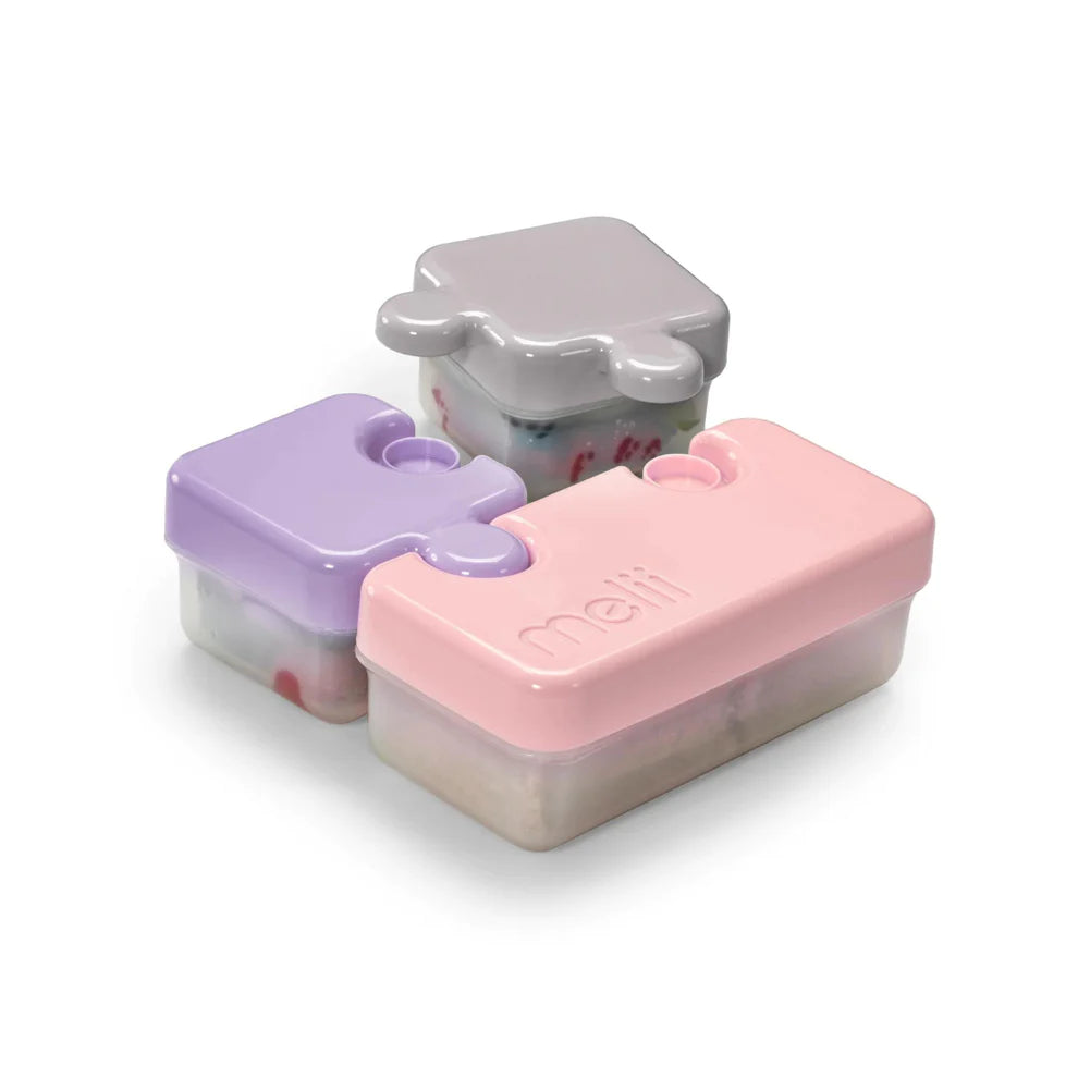Contenedor diseño puzzle rosado - Melii