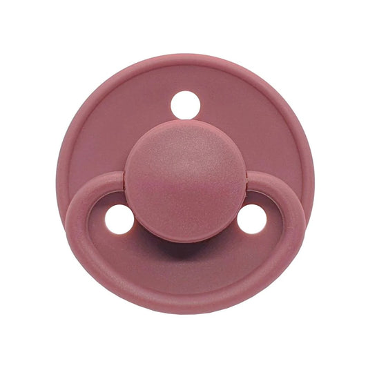 Chupetes redondos Silicona 0m+ 2 uns - Burdeos Mininor