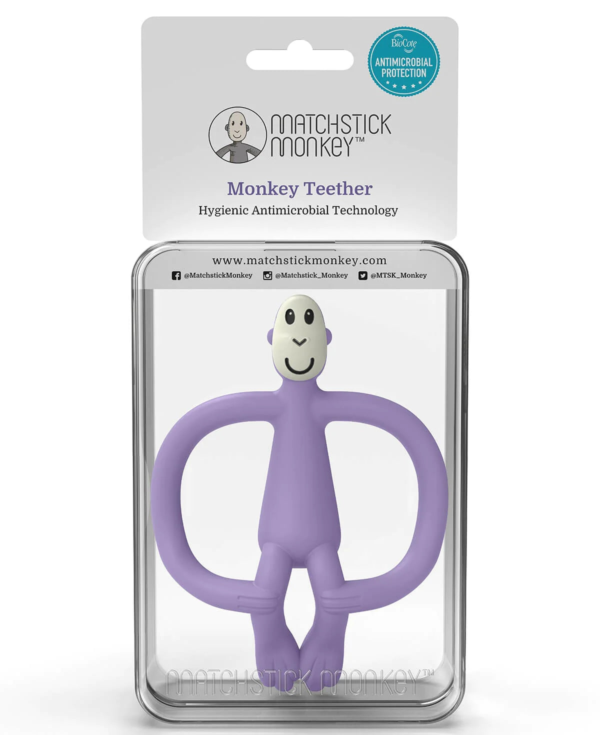 Mordedor mono color Morado - Matchstick Monkey