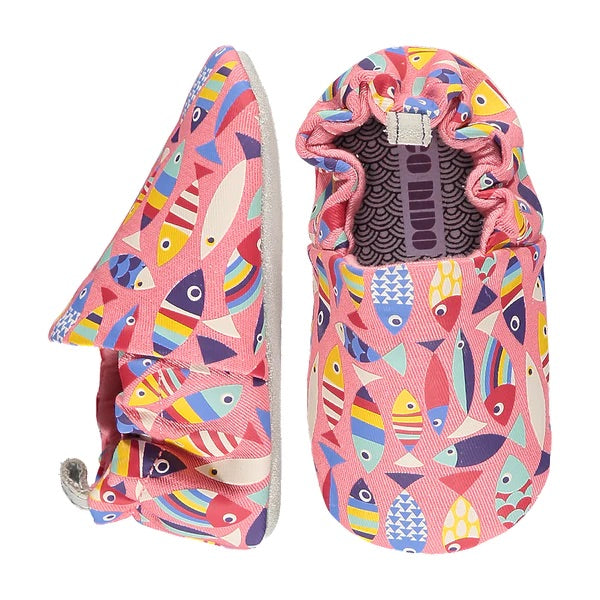 Zapatos Mini Shoes Poco Nido Rainbow Fish Pink