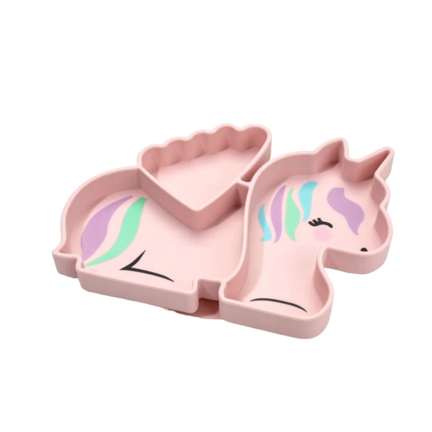 Plato de silicona con succión, diseño unicornio - Melii
