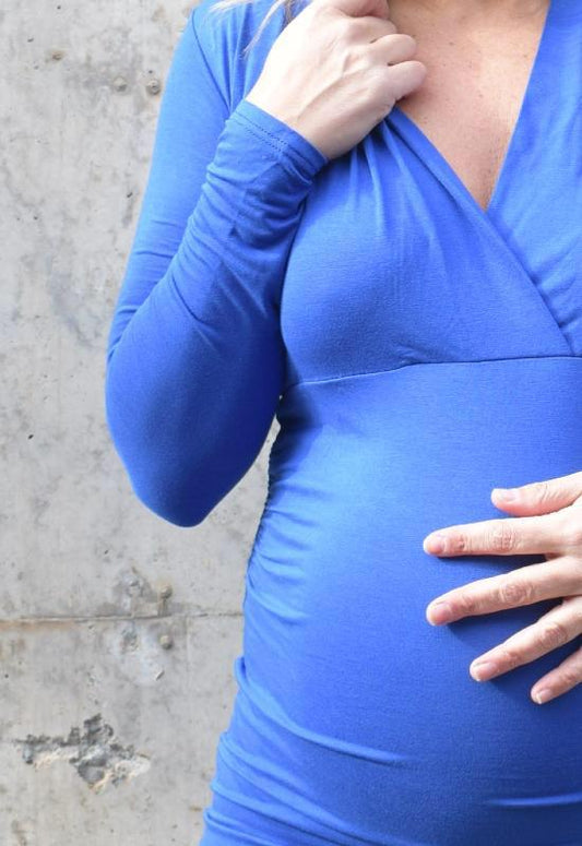Polera Maternal Y Lactancia Francisca Azulino