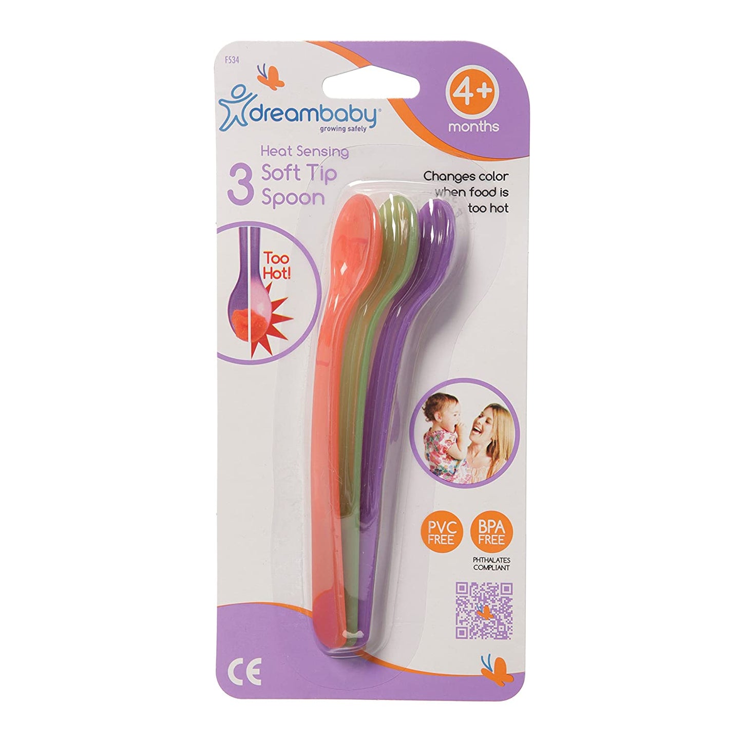 Pack 3 cucharas suaves con sensor de calor – Dreambaby