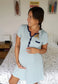 Camisa de Dormir Maternal y Lactancia Adriana celeste