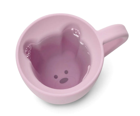 Taza de silicona diseño oso rosado - Melii