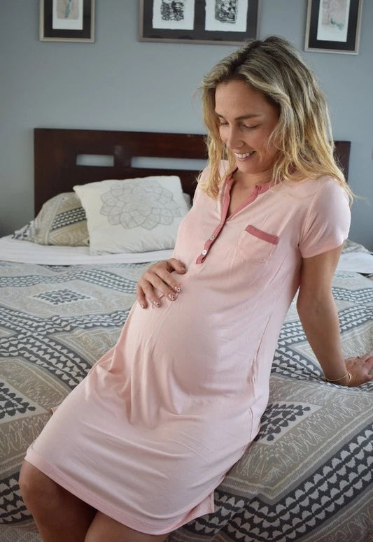 Camisa de Dormir Maternal y Lactancia Adriana Damasco